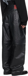 424 Black 'Big Daddy' Leather Pants