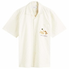 Palmes Men's Garden Short Sleeve Shirt in Off-White