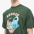 Bronze 56k Men's Flat Earth T-Shirt in Forest Green