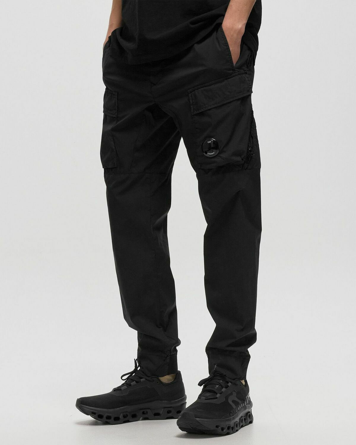 パンツ C.P. Company 50 FILI STRETCH CARGO PANTS C.P. Company 50 Fili Stretch Cargo Pants Black Cargo Pants