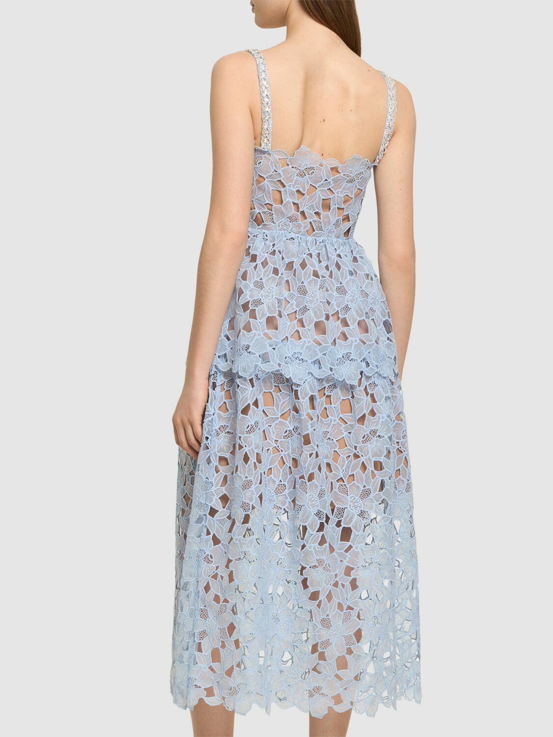 SELF-PORTRAIT ワンピース Organza lace midi dress955651 SELF-PORTRAIT ワンピース Organza lace midi dress955651