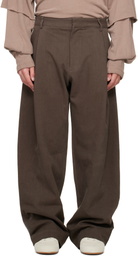 Seventh Brown Canvas Bermuda Trousers