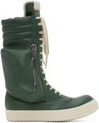 Rick Owens Green Cargobasket Sneakers