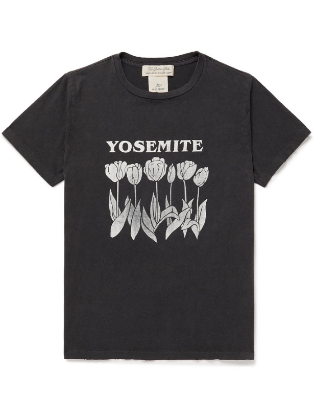 Photo: REMI RELIEF - Printed Cotton-Jersey T-Shirt - Black