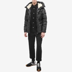 Moncler Grenoble Men's Danz Shearling Lined Hooded Down Jacket in Black