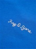 Rag & Bone - Principle Logo-Embroidered Organic Cotton-Jersey T-Shirt - Blue