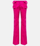 LaQuan Smith Low-rise satin cargo pants