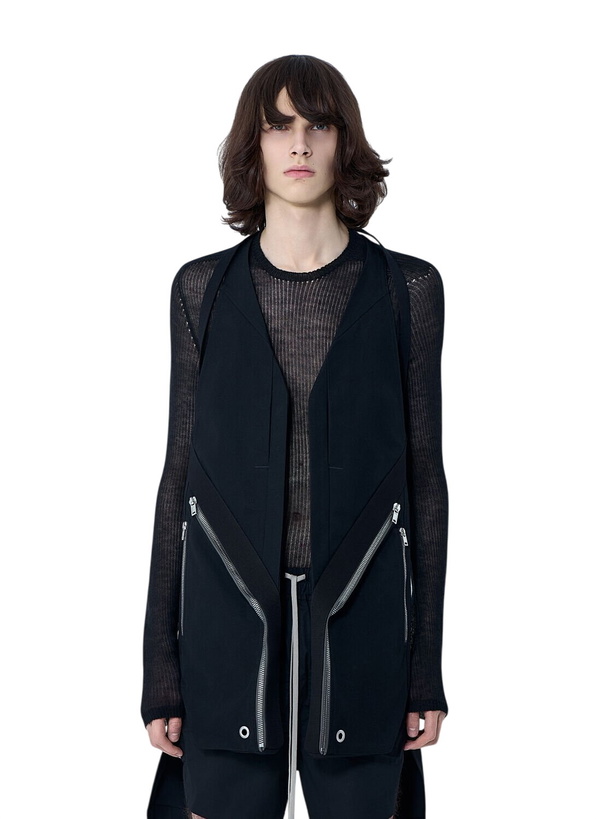 Photo: Rick Owens Asymmetric Zip Detail Vest