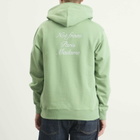 Drôle de Monsieur Men's Calligraphy Slogan Hoodie in Light Green