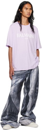 Balmain Purple Bonded T-Shirt