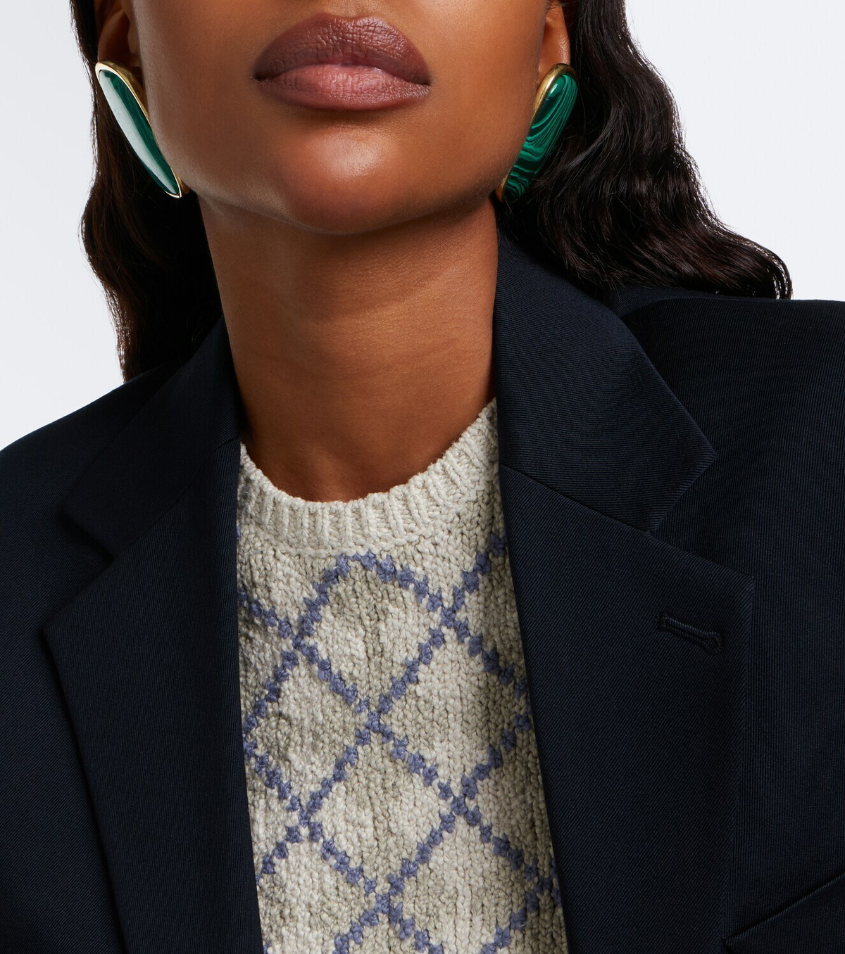 Acne Studios Embellished clip-on earrings
