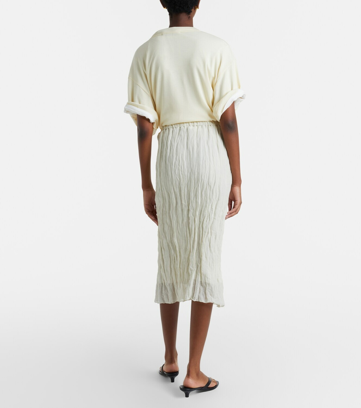 Róhe Cotton-blend midi skirt
