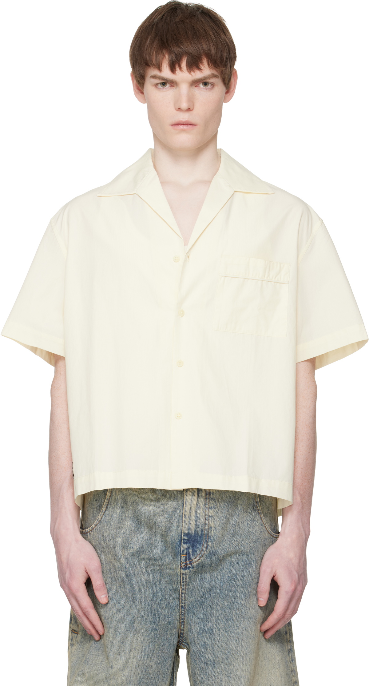Entire Studios Off-White S/S Pajama Shirt