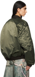 Acne Studios Green Logogram Bomber Jacket