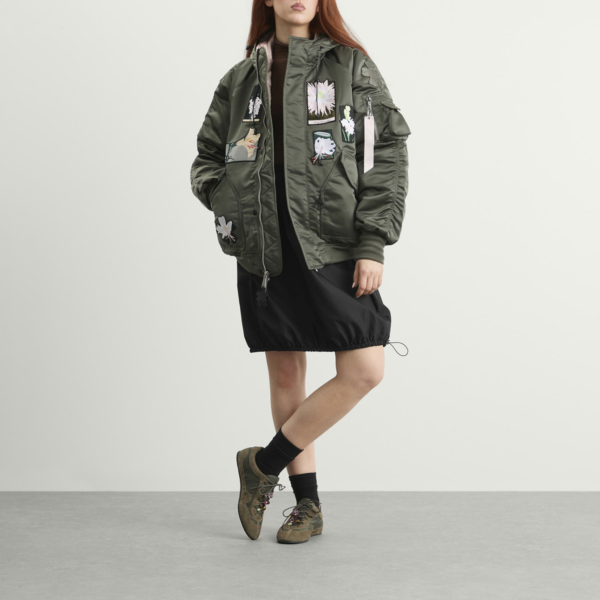 Cecilie Bahnsen Women's x Alpha Industries N-2B Patch Jacket in Vintage Green