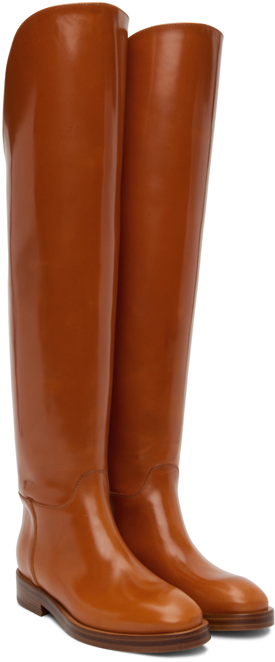DURAZZI MILANO Tan Equestrian Boots