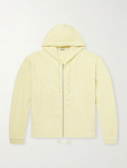 Auralee - Cotton-Blend Terry Zip-Up Hoodie - Yellow