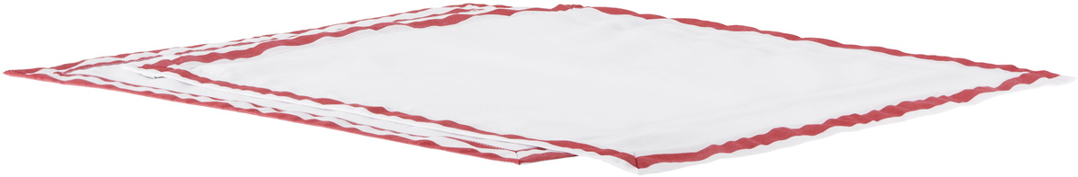 Gohar World Two-Pack White & Red Dinner Napkins
