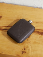 Dunhill - Embossed Leather Envelope Flask - Brown