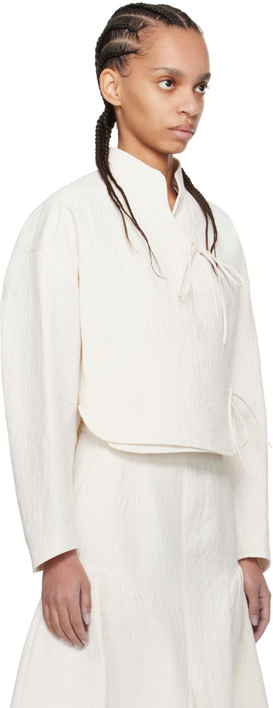 Mame Kurogouchi Off-White Self-Tie Blouse