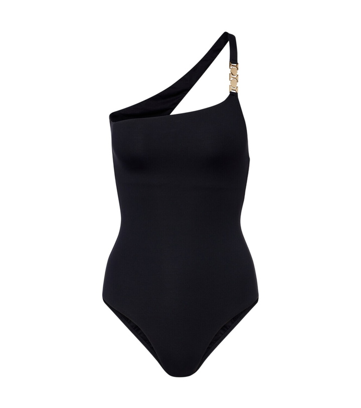 Photo: Melissa Odabash Seychelles embellished swimsuit