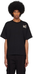 Recto Black Embroidered T-Shirt
