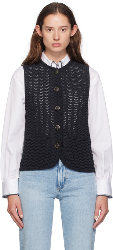 Photo: rag & bone Navy Elisa Vest
