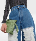 Loewe Distressed mid-rise wide-leg jeans