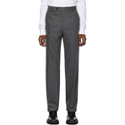 Helmut Lang Grey Flannel Pinstripe Trousers