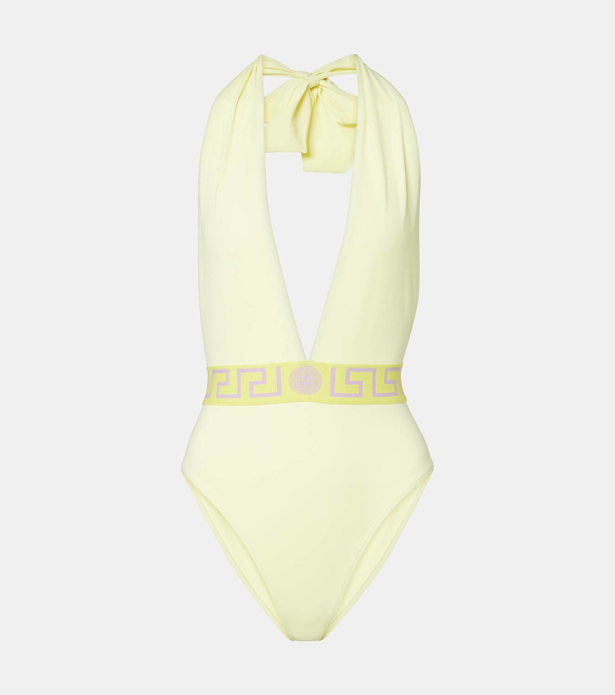 Versace Greca halterneck swimsuit