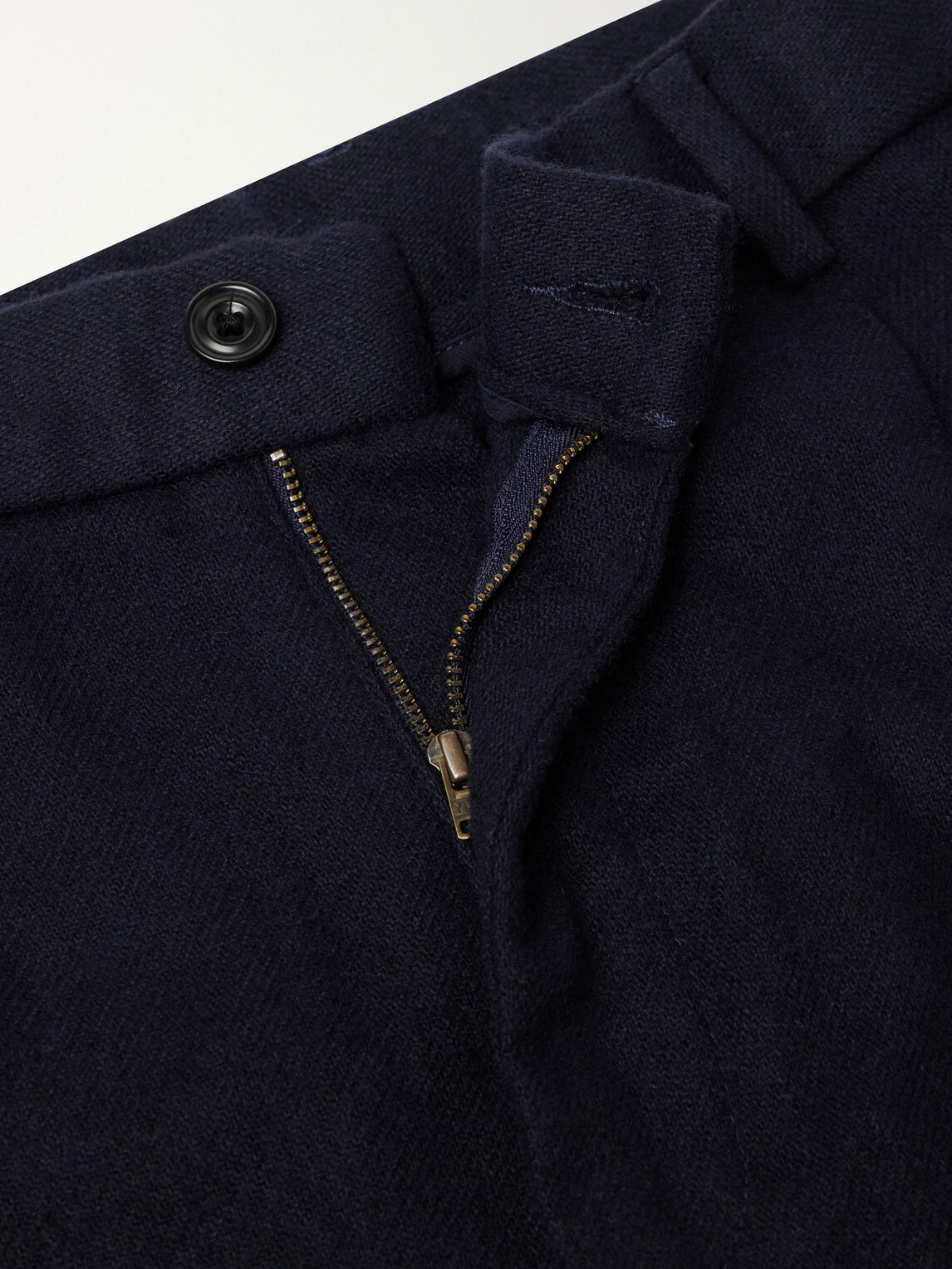 Hartford - Straight-Leg Wool-Blend Trousers - Blue