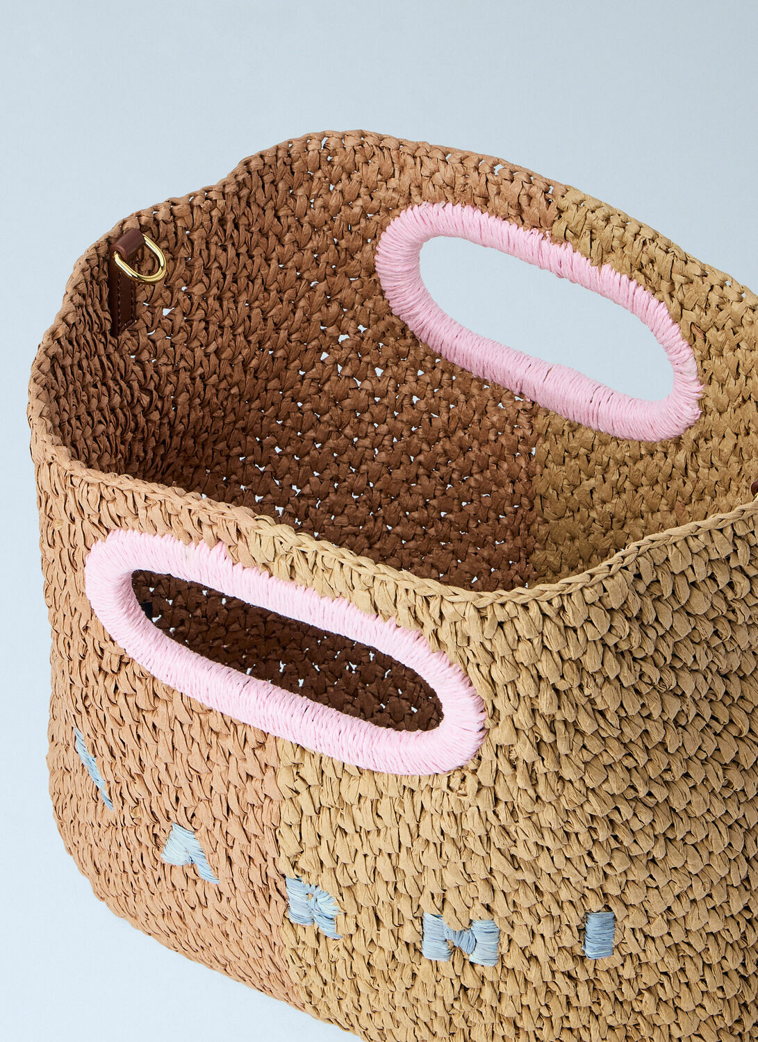 Marni Woven Tote Bag with Logo Detail