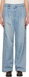 WOOYOUNGMI Blue One-Tuck Wide Jeans