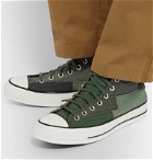 Converse - Chuck 70 Patchwork Canvas and Twill High-Top Sneakers - Green
