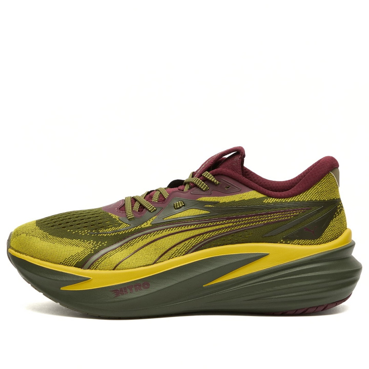 Photo: Puma Men's Running MagMax NITRO 2 Sneaker in Fresh Pear/Dark Olive