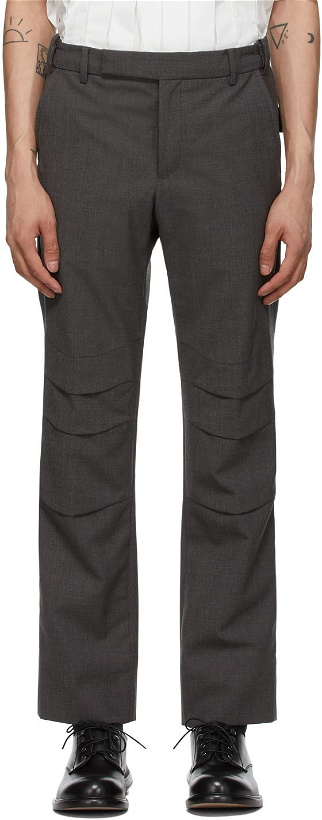 Photo: Cornerstone Grey Wool Pleats Trousers