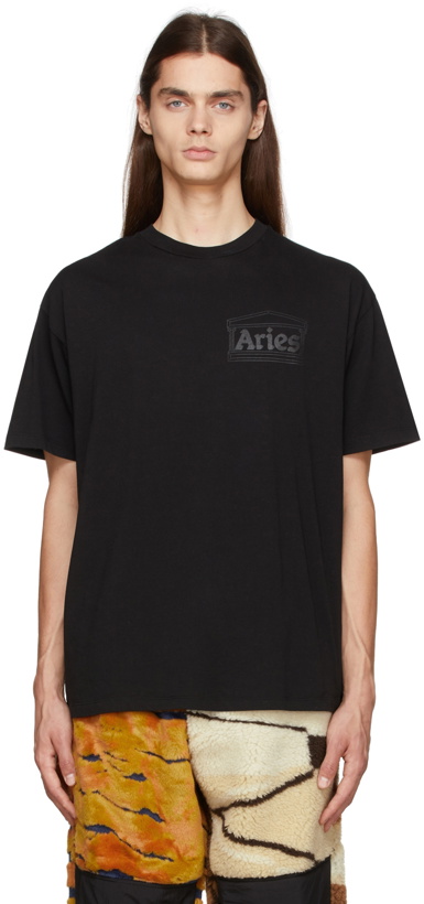 Photo: Aries Black Logo Temple T-Shirt
