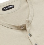 TOM FORD - Slim-Fit Cotton and Modal-Blend Jersey Henley T-Shirt - Green