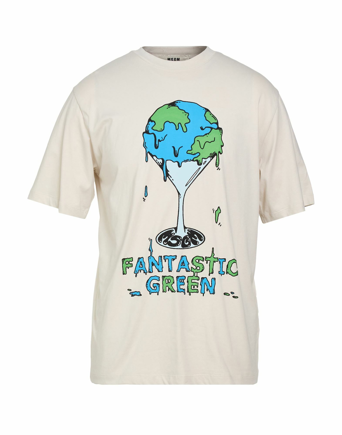Msgm Mens T-shirt Cream