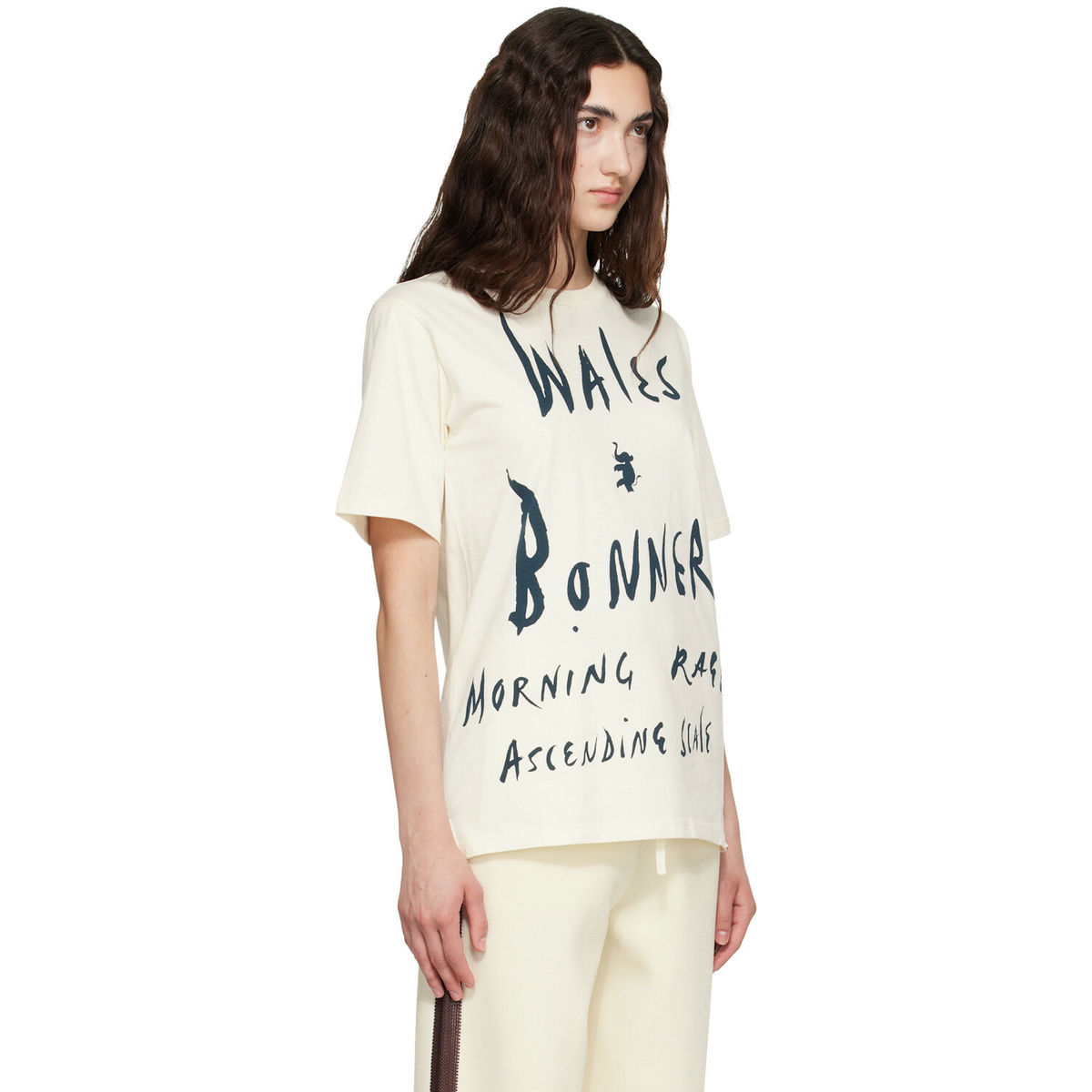 Wales Bonner Off-White Cotton Jersey Raga T-shirt