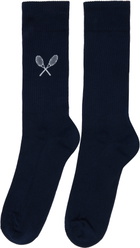 Thom Browne Navy Tennis Racquet Athletic Socks