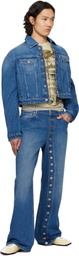 Jean Paul Gaultier Blue 'The Buttoned' Denim Jacket