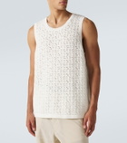 Frame Crochet cotton-blend tank top