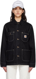 Carhartt Work In Progress Black OG Chore Denim Jacket