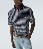 Valentino VLogo striped cotton polo shirt