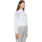 adidas Originals White Cropped Windbreaker Jacket