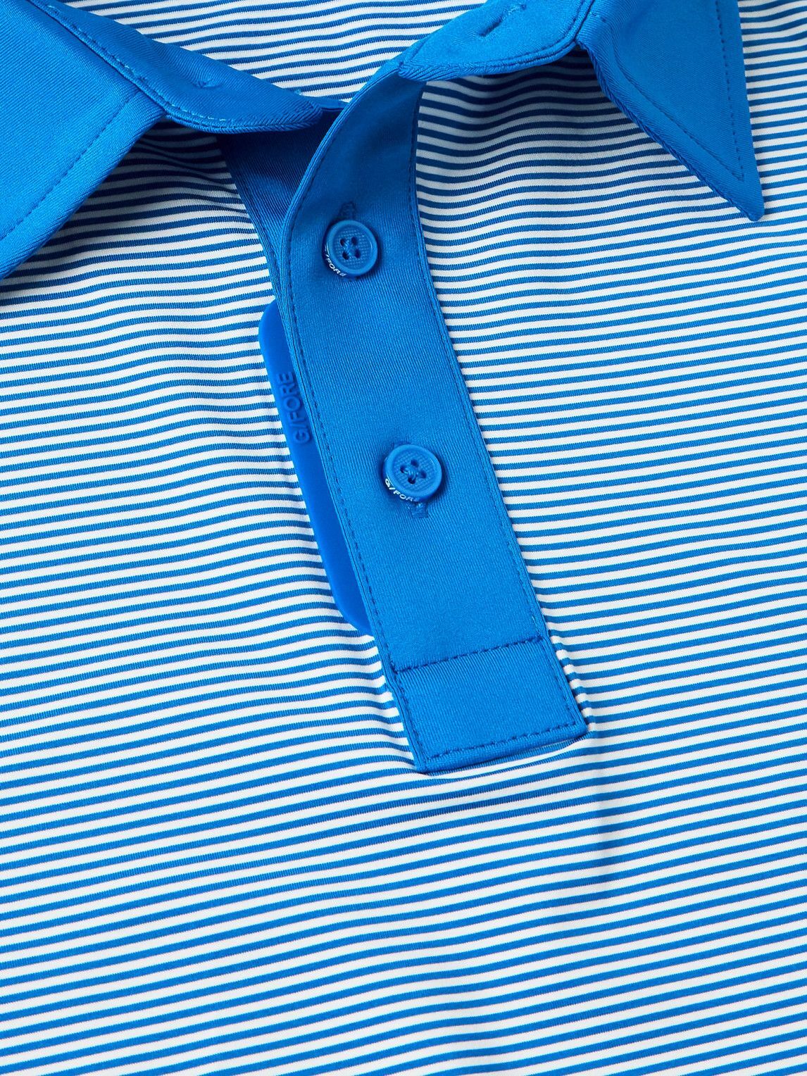 G/FORE - Striped Tech-Jersey Golf Polo Shirt - Blue