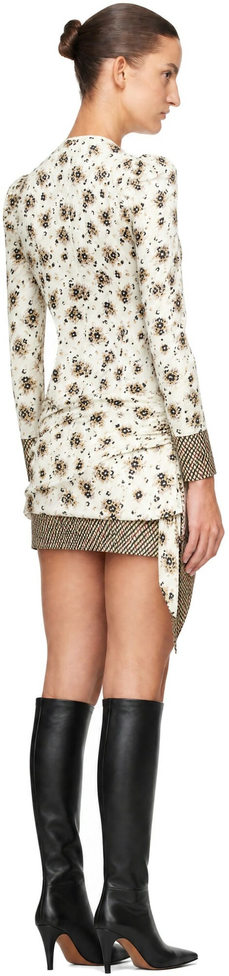 KNWLS Off-White Scarf Minidress