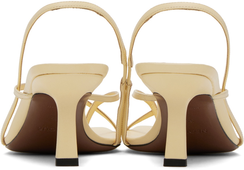 サンダル・ミュール NEOUS Cream leather Shamali sandals (00344N22 ALABASTER) NEOUS Beige Shamali Heeled Sandals