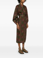Maison La Plage Green Ravello Belted Linen Dress